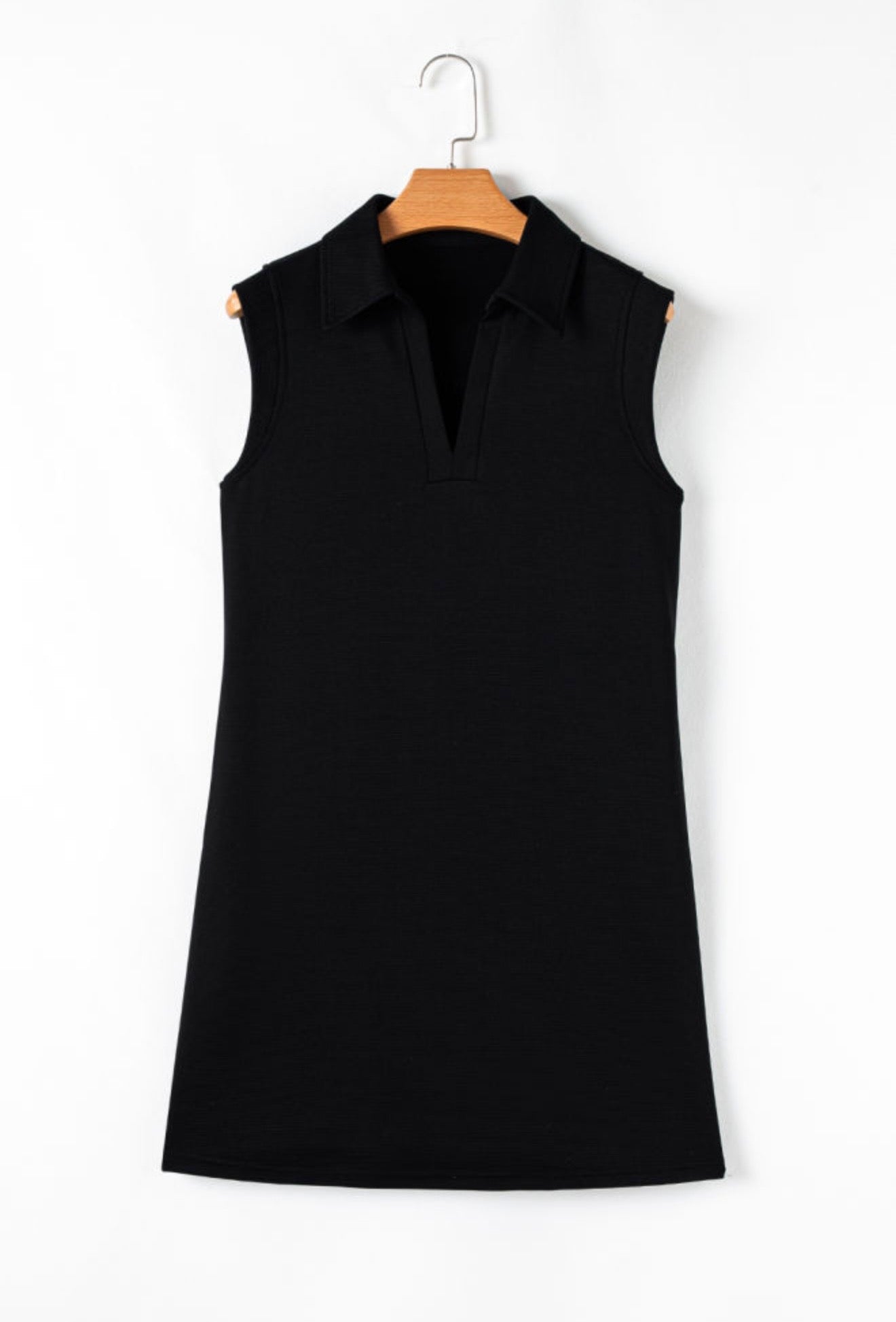 Black Sporty Style Dress with Pockets