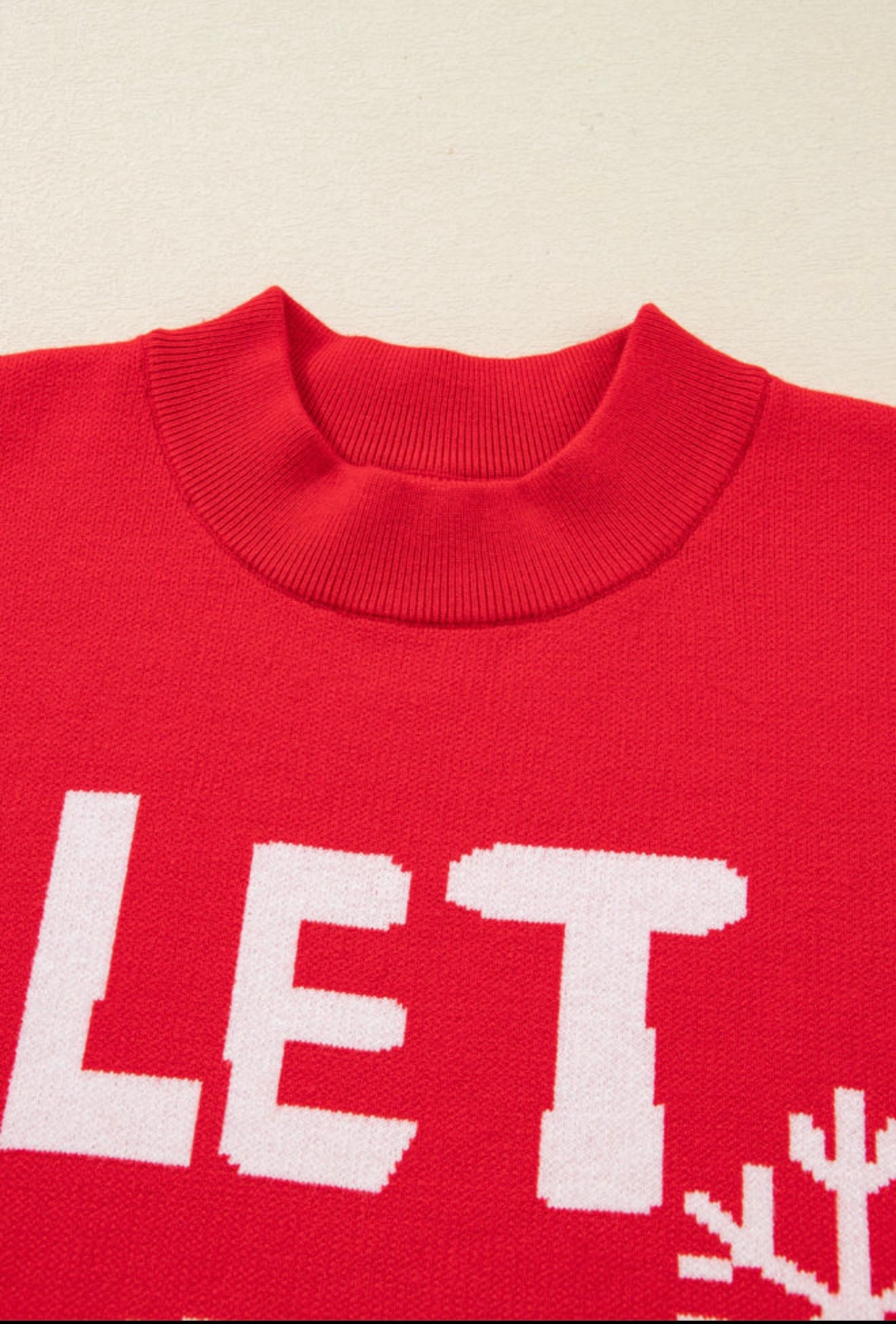 Let It Snow Red Sweater