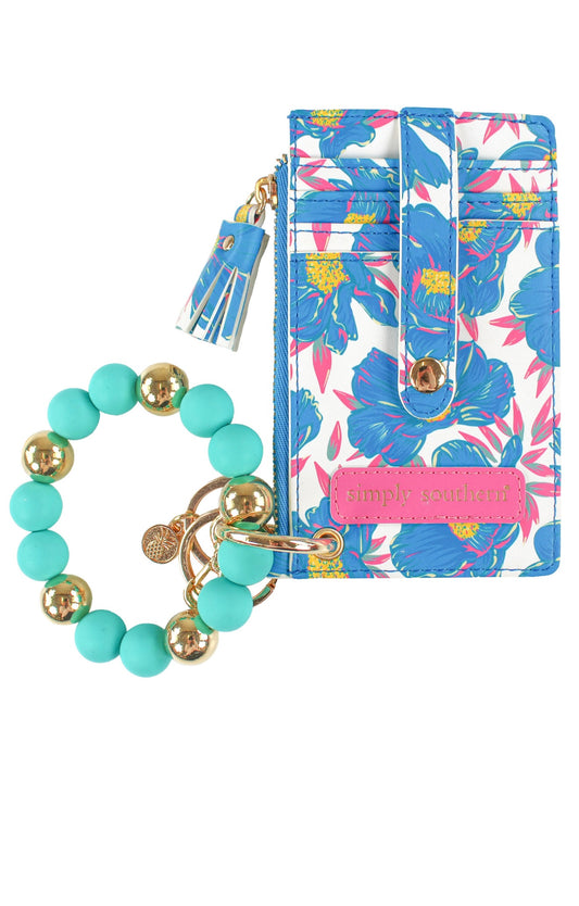 SS Silicone Bead Bangle Wrist Key Wallet