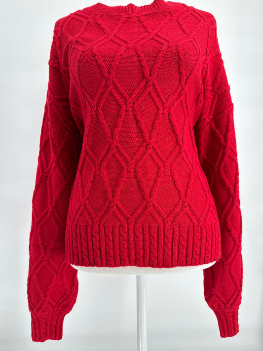 Red Long-Sleeved Sweater