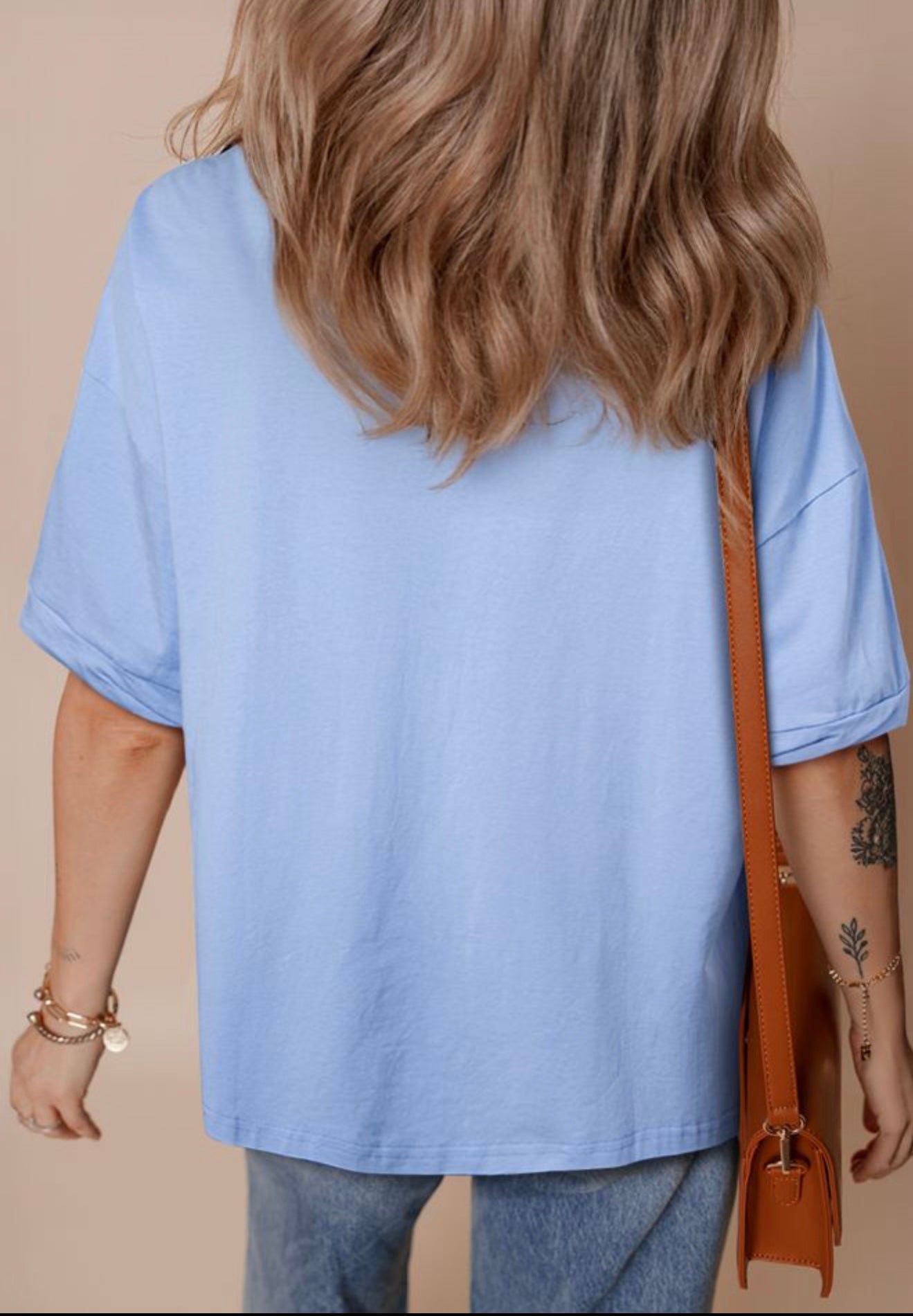 Light Blue American Flag T