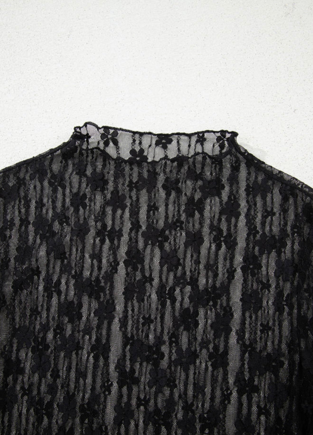 Black Lace Accent Top