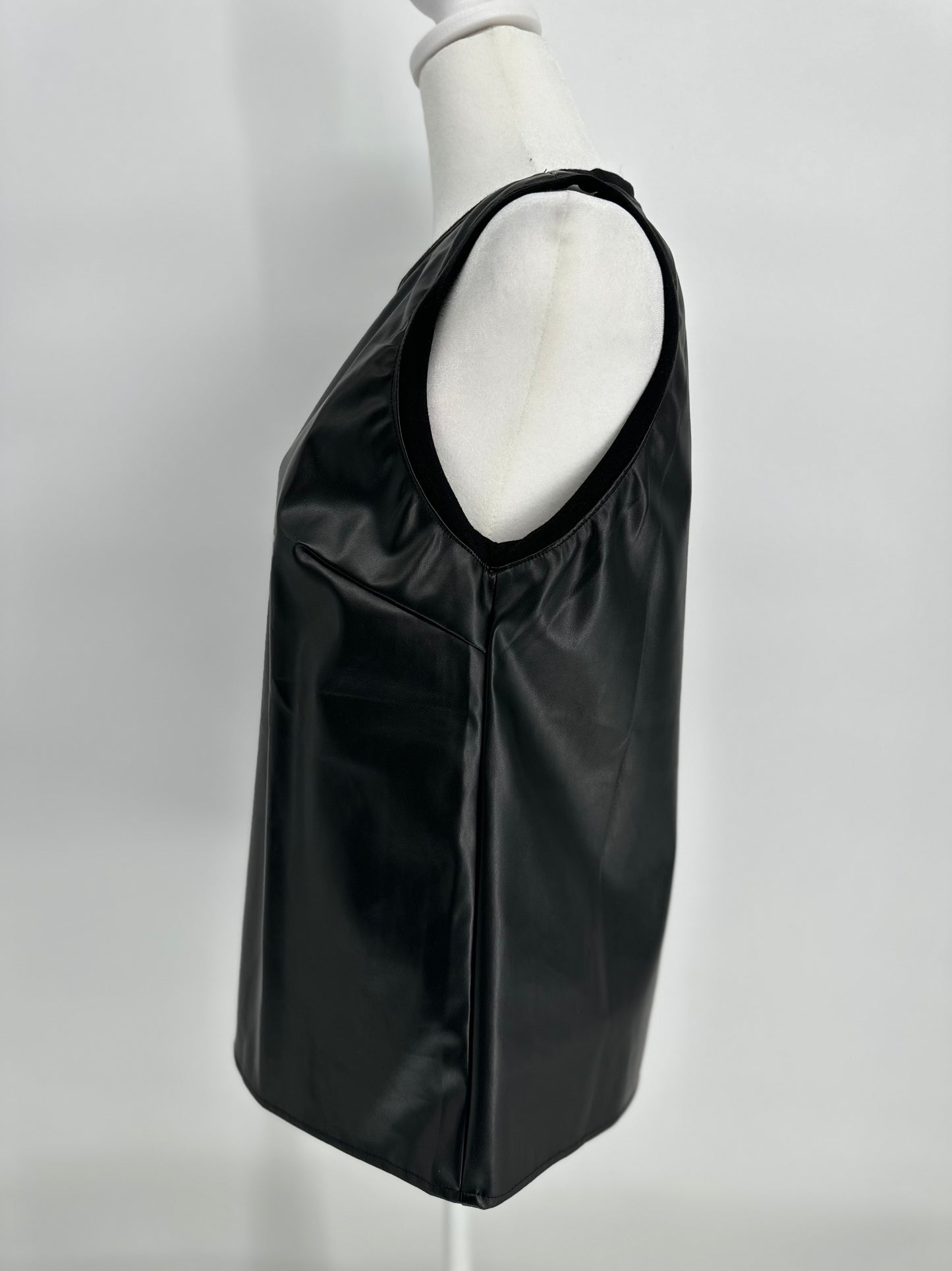Black Pleather Top