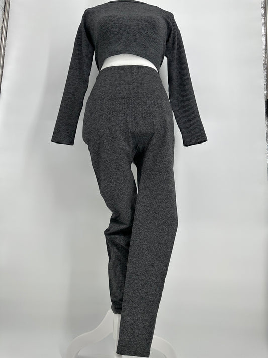 Gray 2 piece Lounge Wear Set - Ivy's Gifts & Boutique