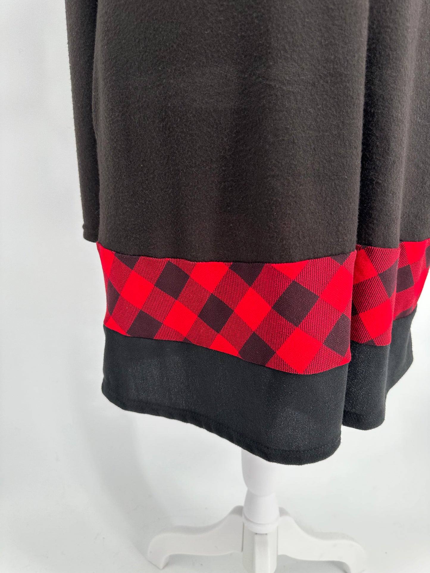 Black and Buffalo Plaid Dress