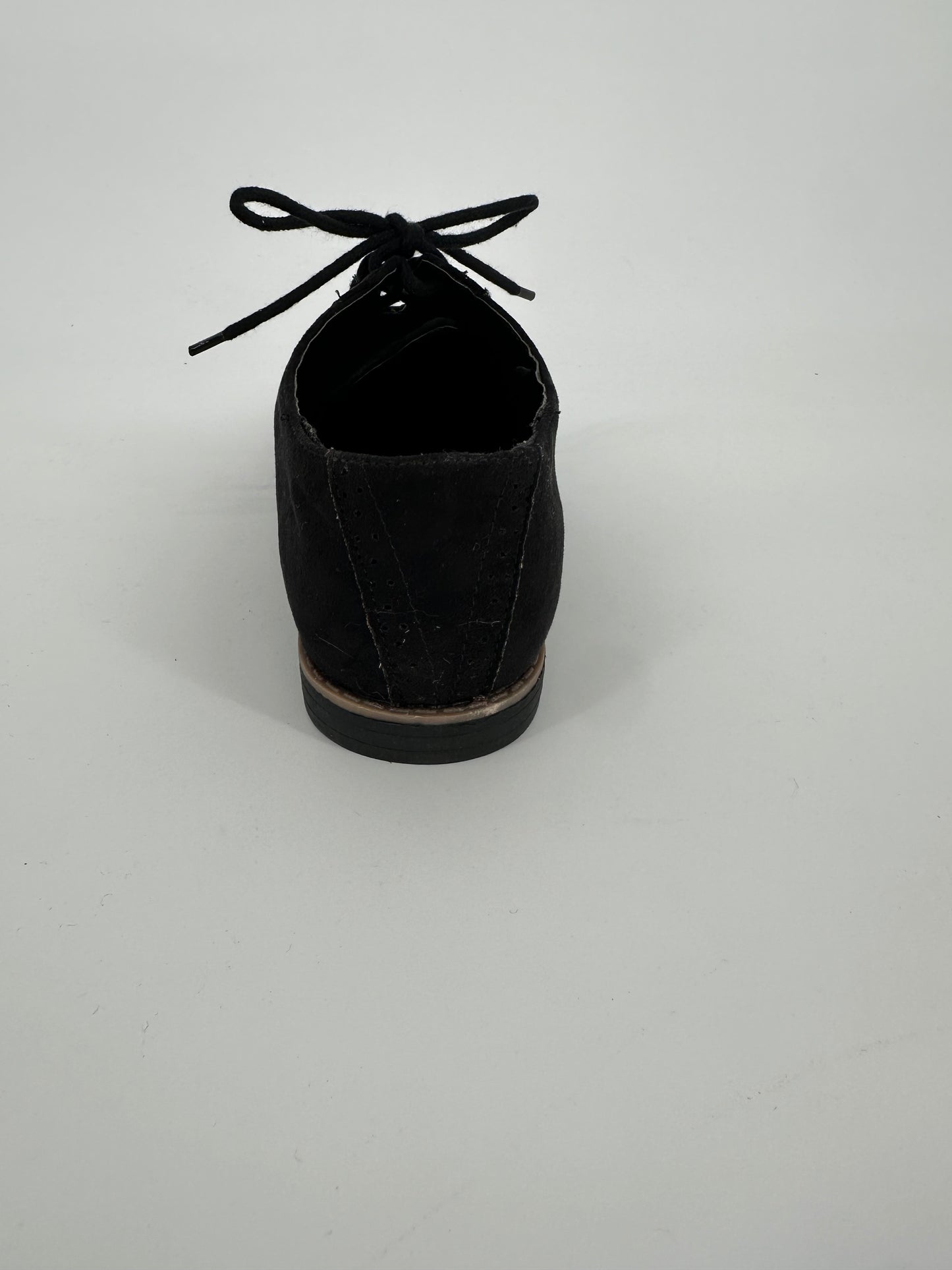 Black Suede Wing Tip Style Shoe