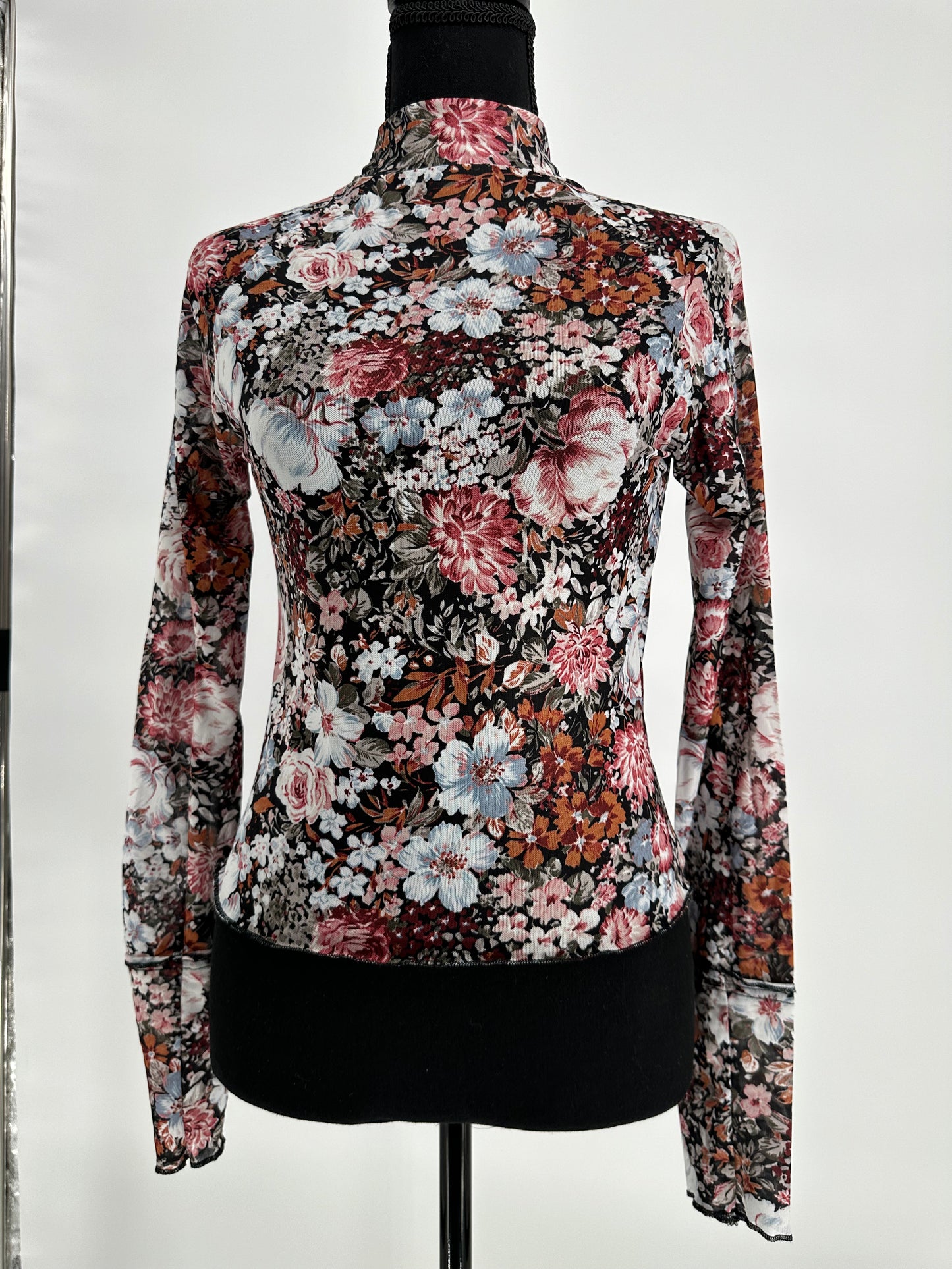 Floral Sheer Mesh Top