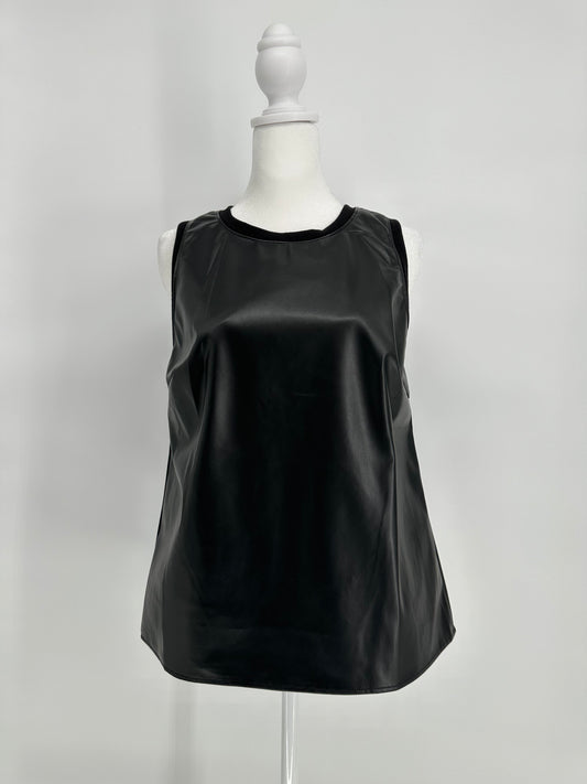 Black Pleather Top