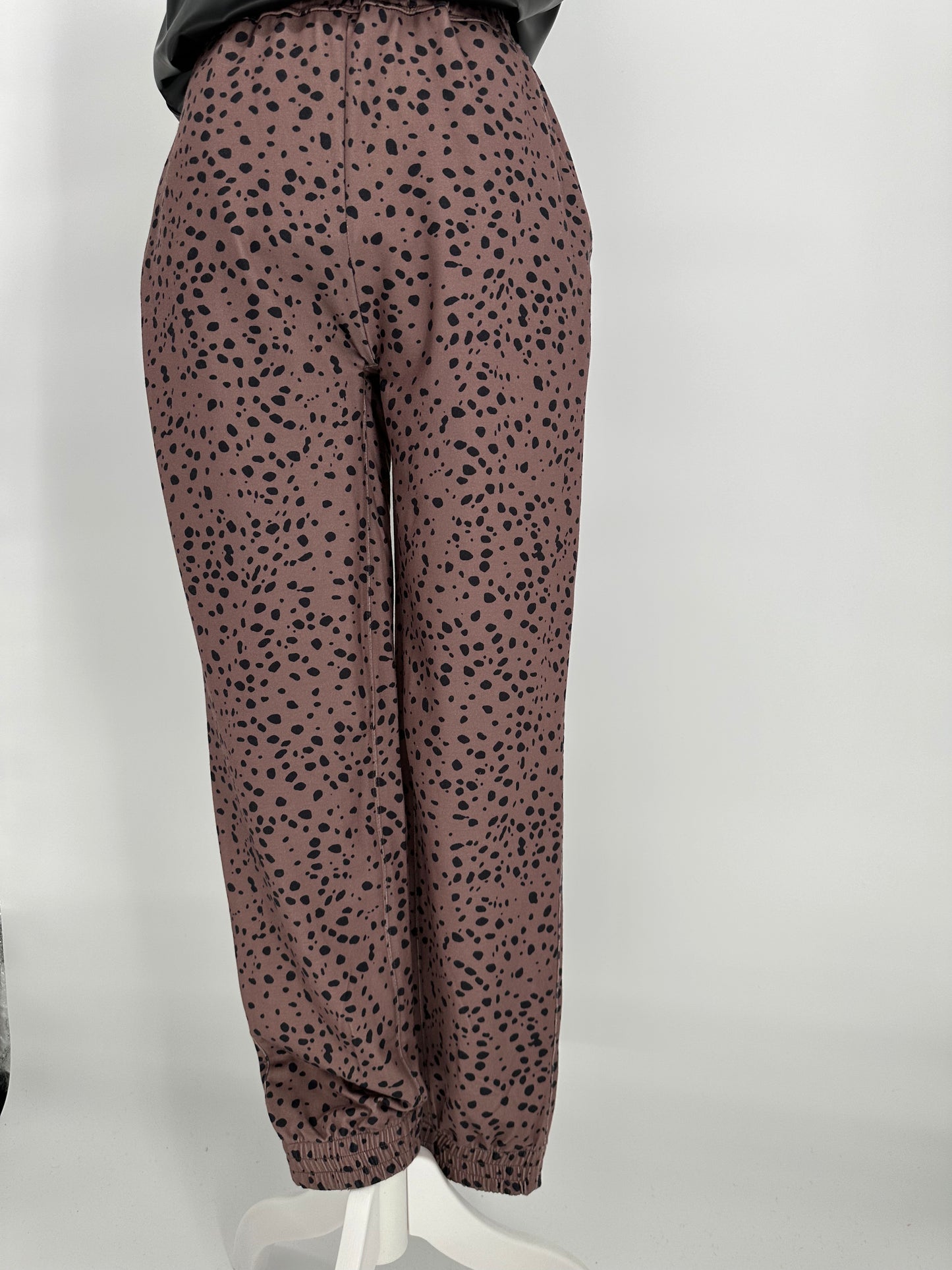 Brown Jogger pants with Black Spots