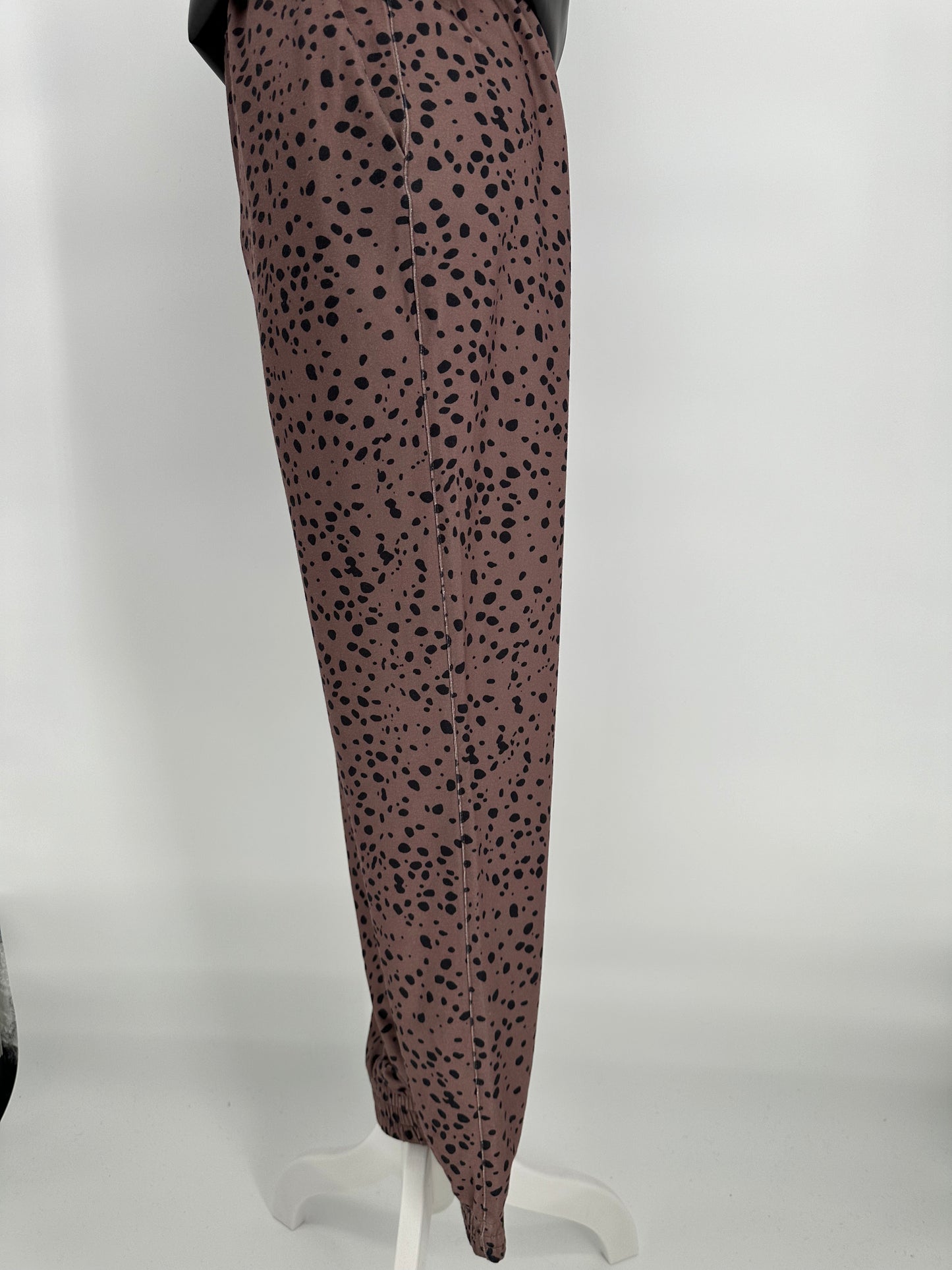 Brown Jogger pants with Black Spots