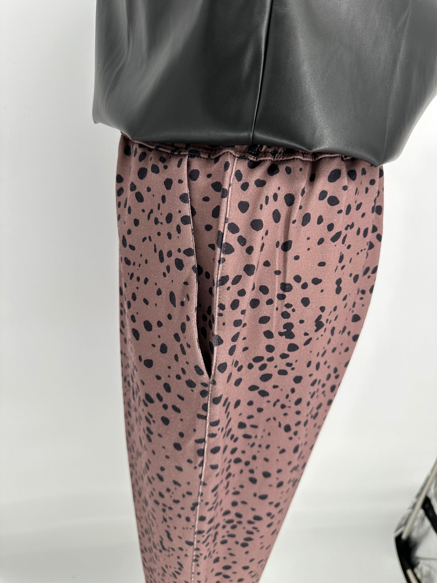 Brown Jogger pants with Black Spots
