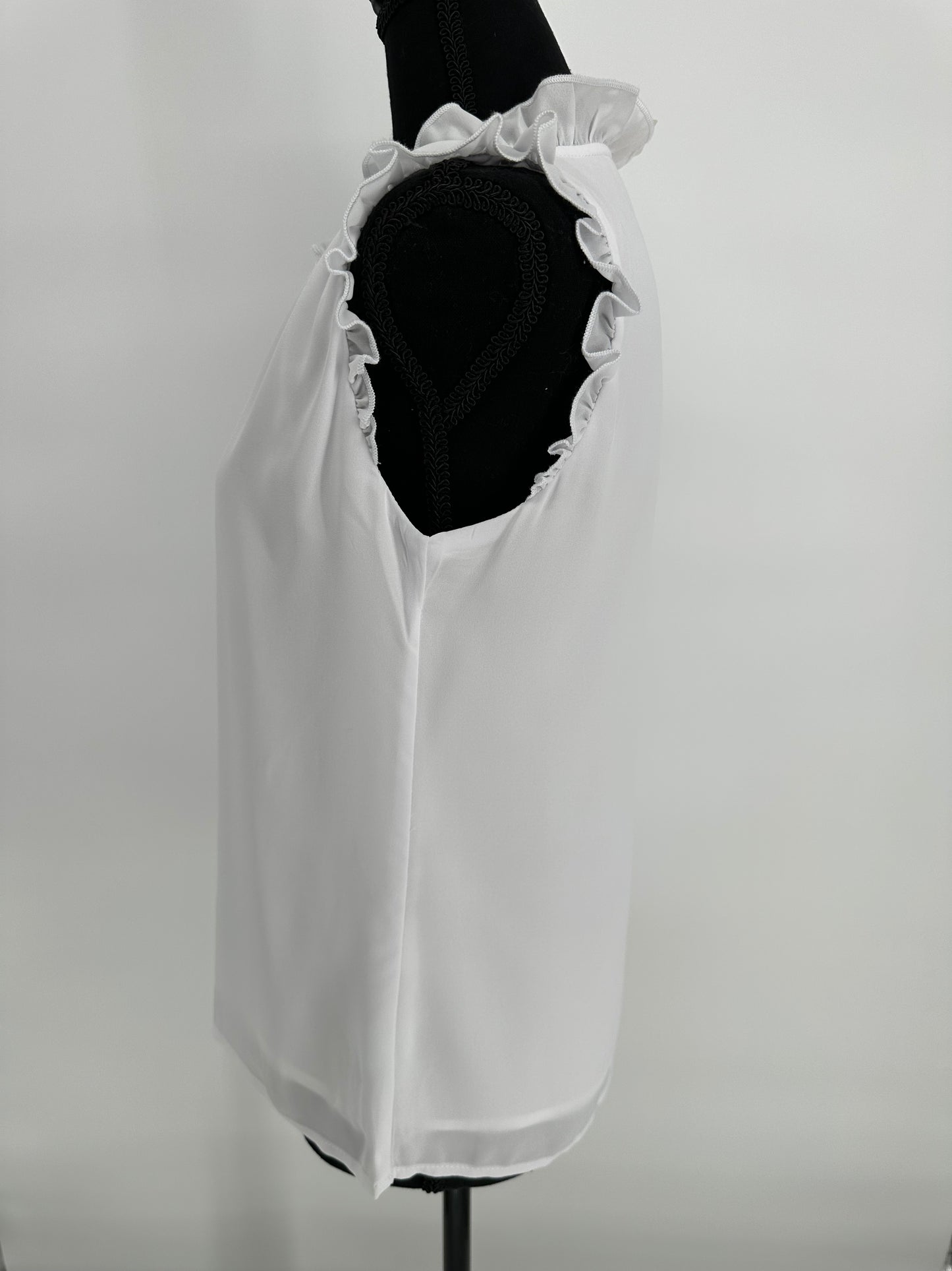 White Ruffle Blouse