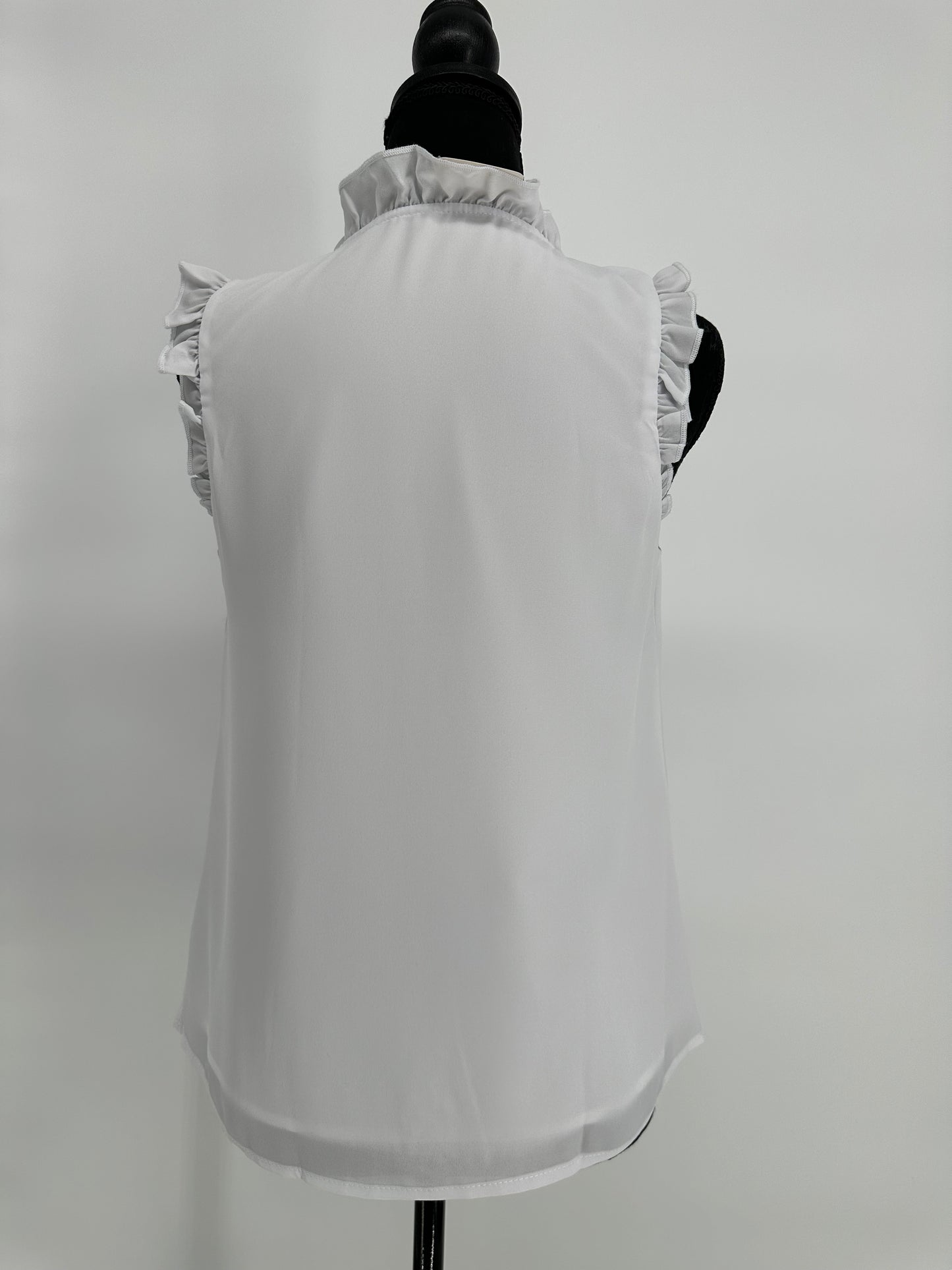 White Ruffle Blouse