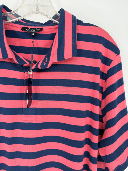 SS Men’s Striped Polo in 2 styles