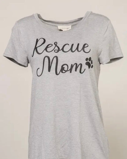 T12 Rescue Mom Casual Top with A  Precious Message