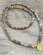 NSSB Natural Matte Finish Stone Bracelet/Necklace with adjustable Stretch