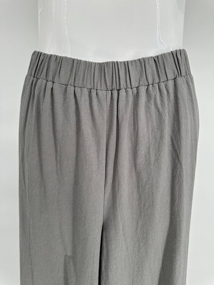 Gray Bell Bottom Tiered Pants