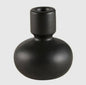 White Black Ceramic Vase/Candle Holder