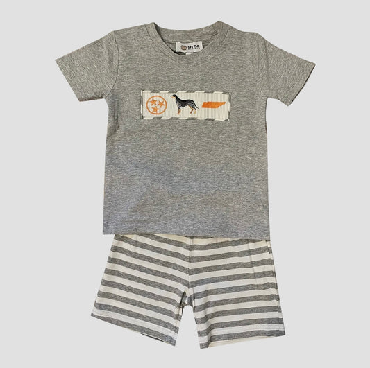 Tennessee Smocked T Shirt and Striped Short set
