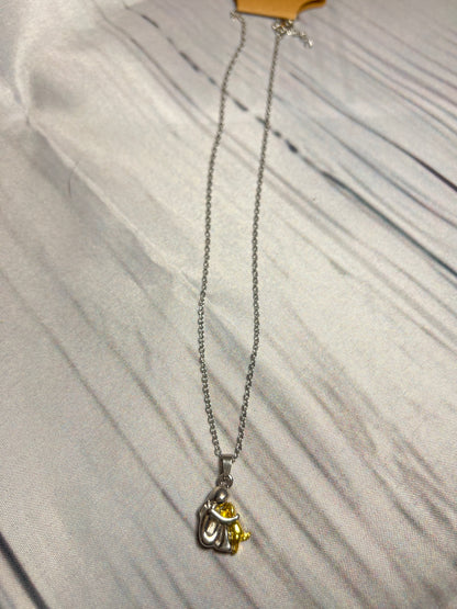 Girl & her dog necklace