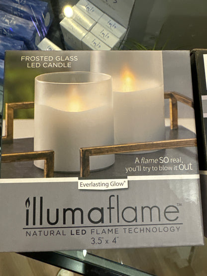 Illumaflame | Natual LED Flameless Candle | 3.5” x 4”