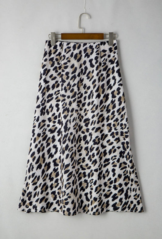 Animal Print Skirt with elastic and zip closure