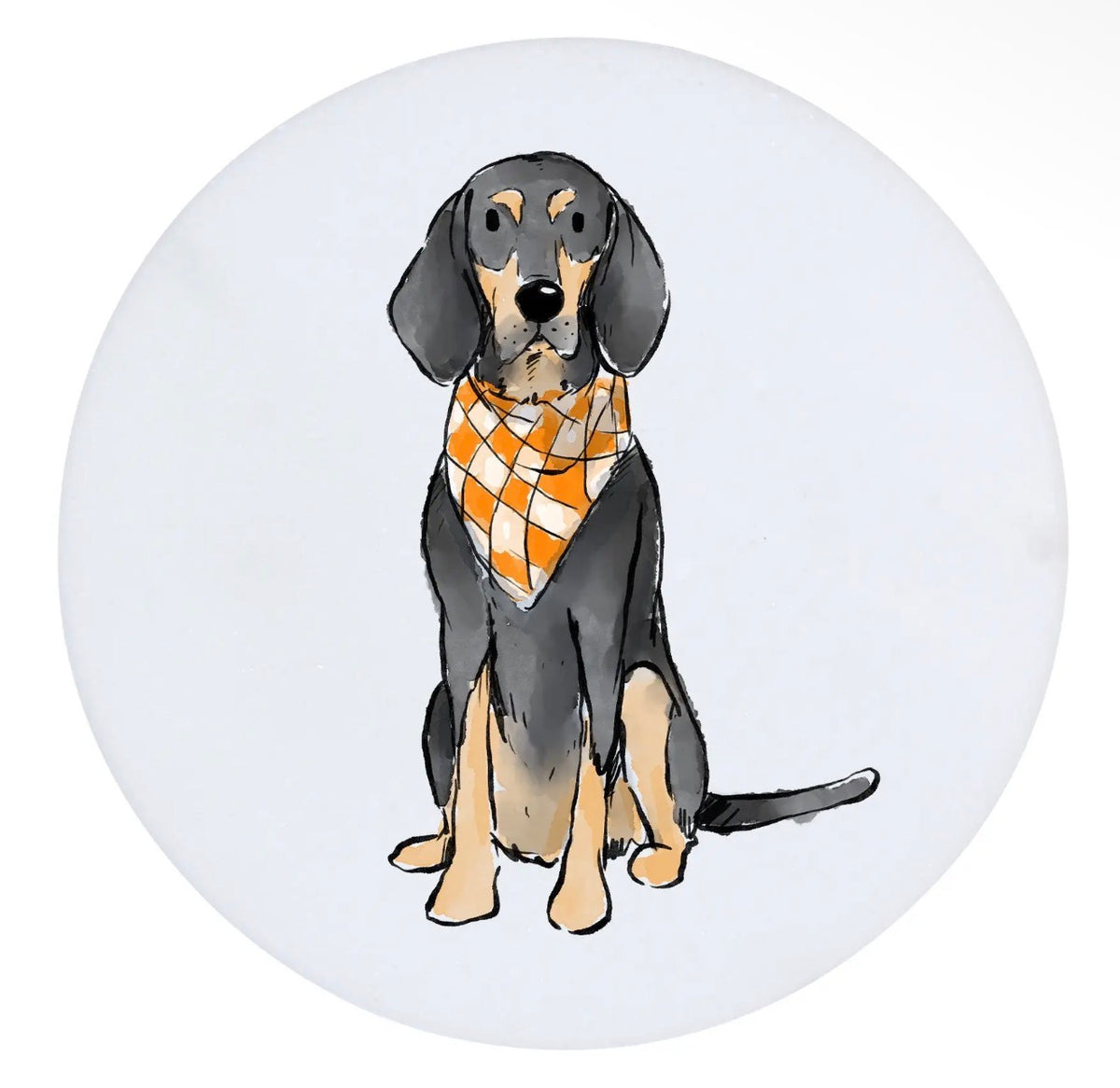 TNSC Tennessee Smokey Dog Marble Coaster