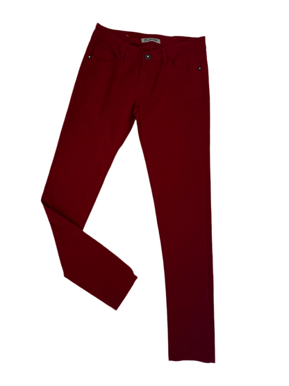 Burgundy Skinny Stretch Jeans