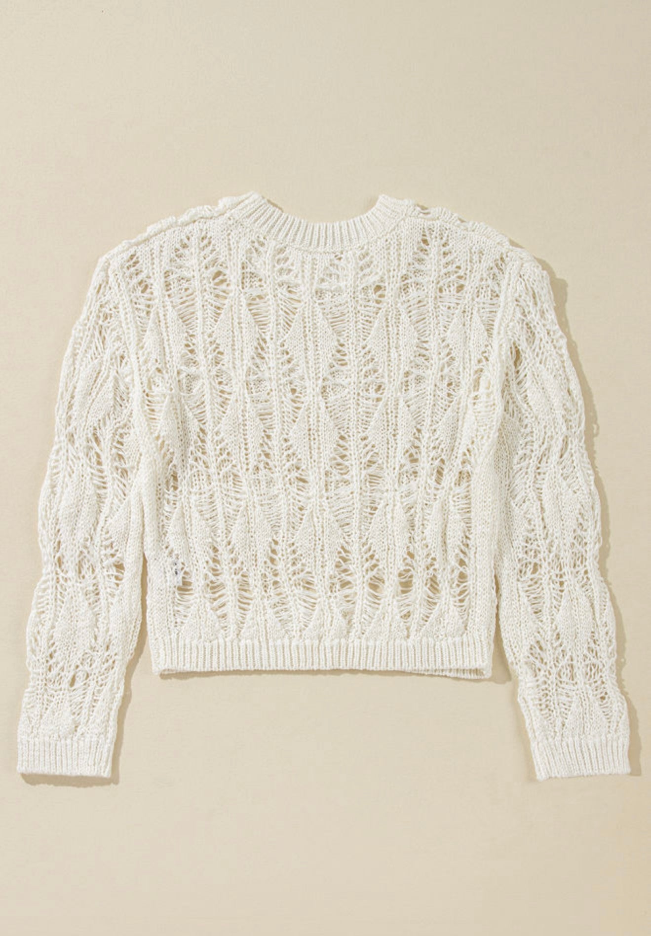 A37 Ivory Loose Woven Summer Sweater - Ivy's Gifts & Boutique