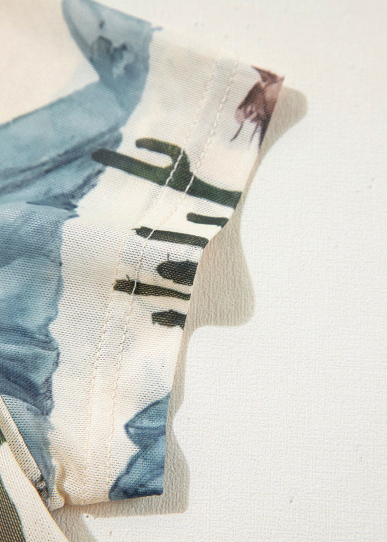 Sheer Western print top