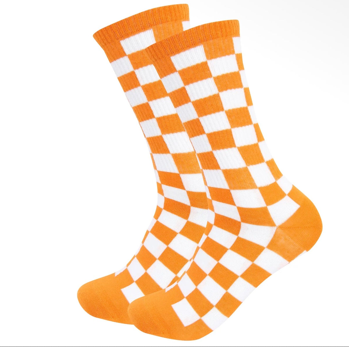 TNCK Tennessee Orange and White Checkered Socks