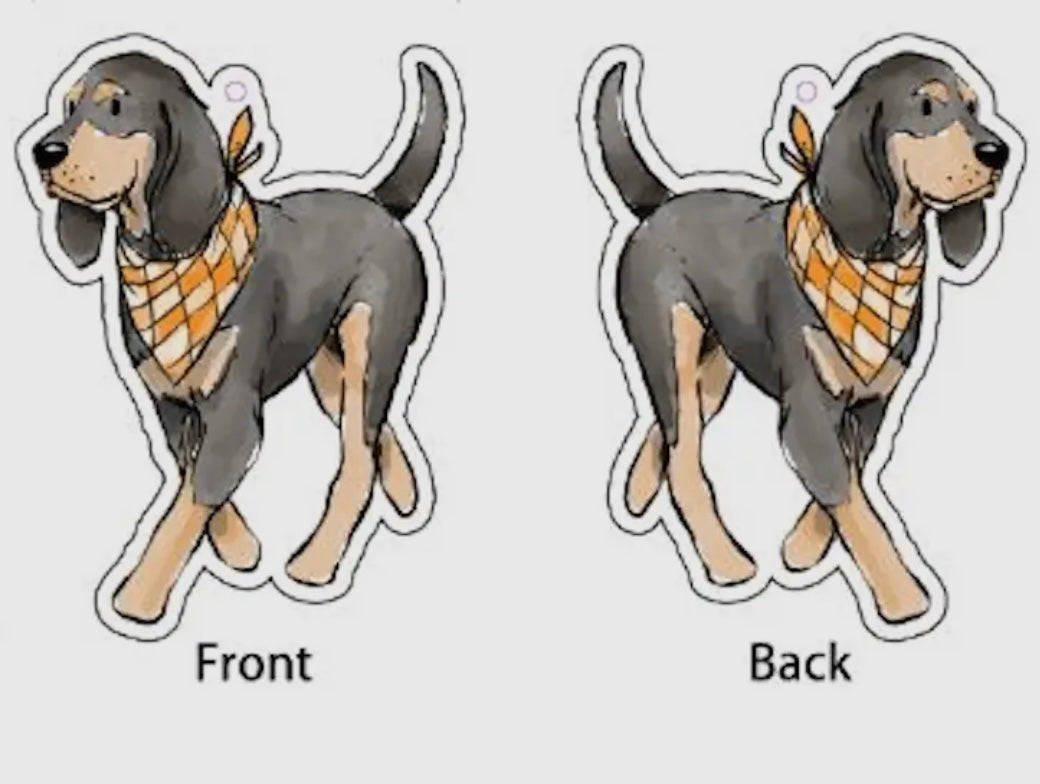 Tennessee Smokey Mascot Double Sided Air Freshner