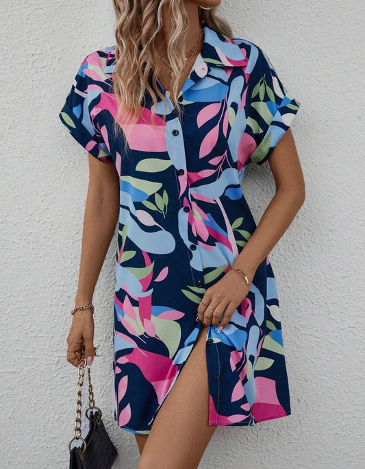 Button front cardigan style dress by Ivy's Gifts & Boutique, featuring a fitted design with a V-neck and long sleeves.