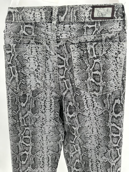 Gray Snake Print Pants