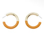 OGE Orange “Dipped” Style Gold 2” Hoop Earrings