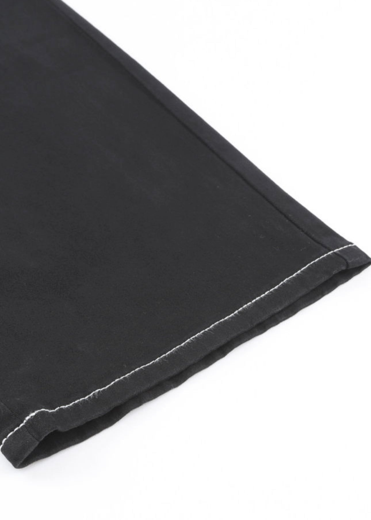 Black Cargo Pants with White Contrast Stiching