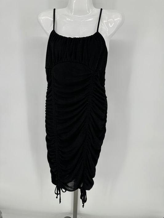 Black Dress with front String Tie Accent