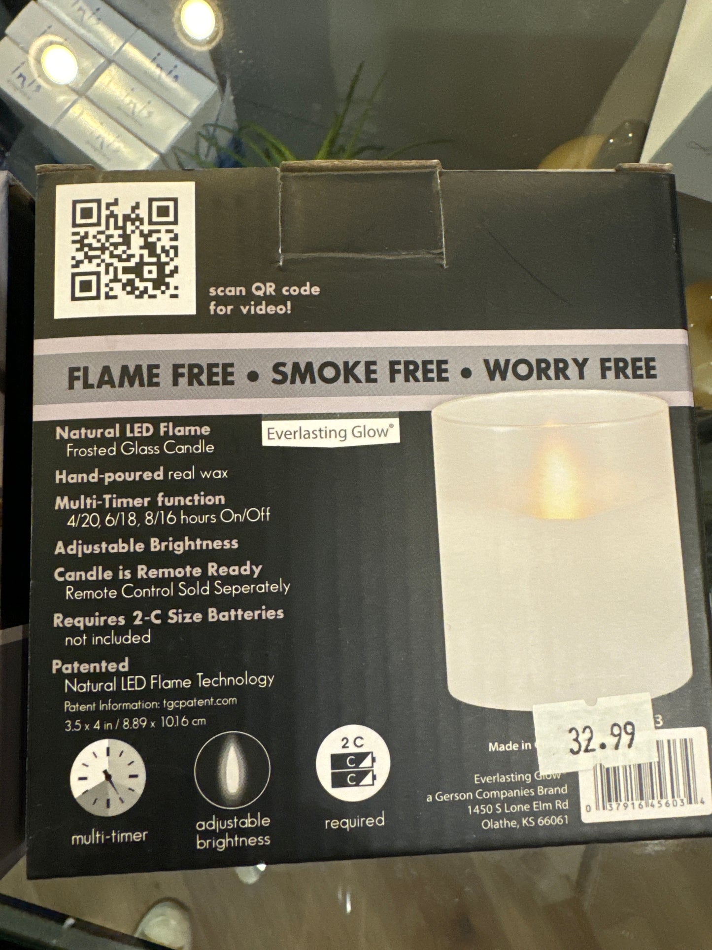 Illumaflame | Natual LED Flameless Candle | 3.5” x 4”