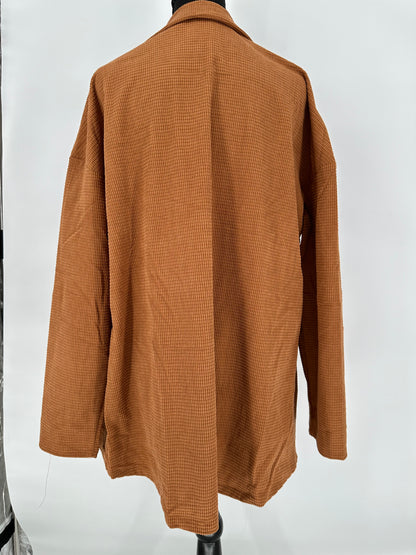 Brown Textured Fabric Shirt/Jacket