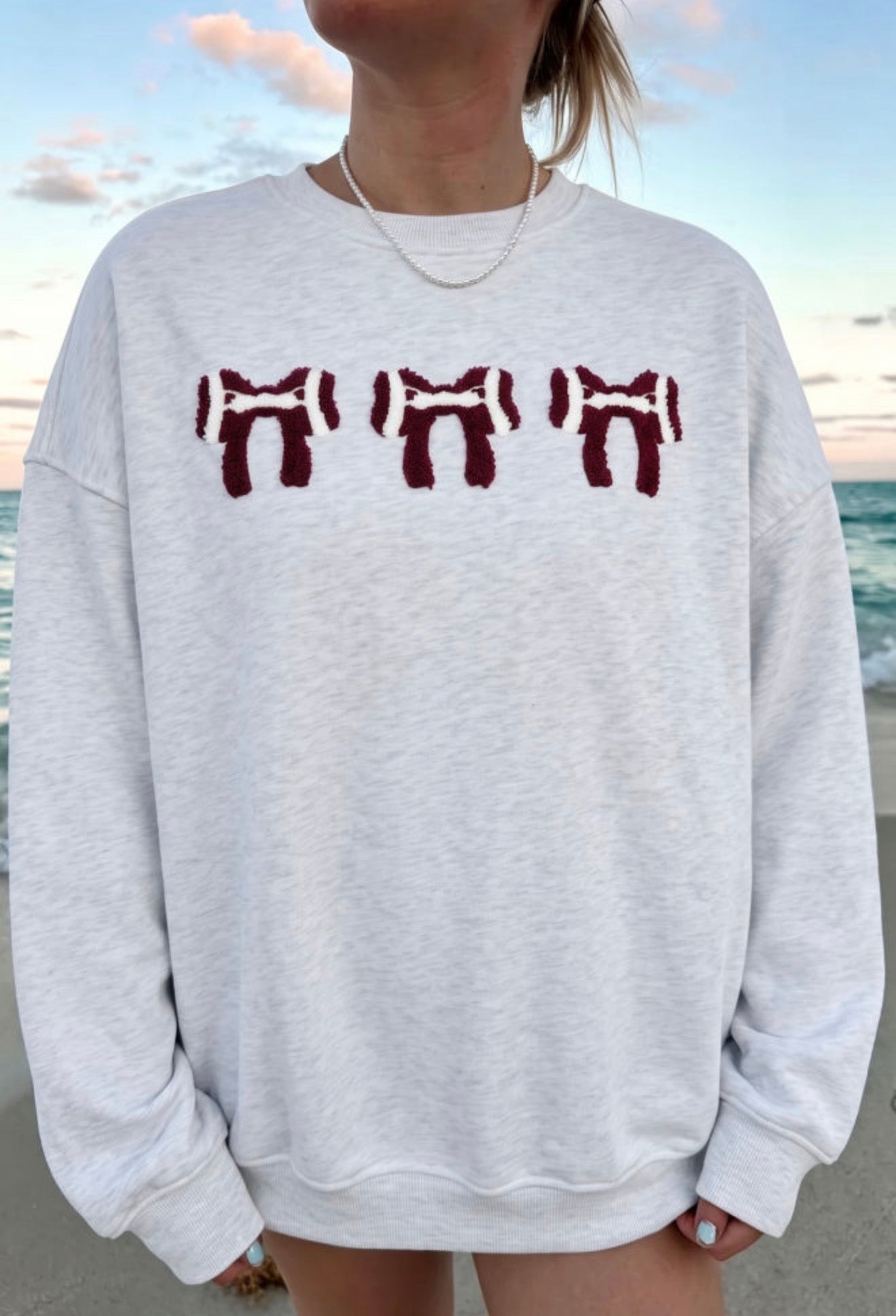 MLFB2 Bow Design Football Sweatshirt