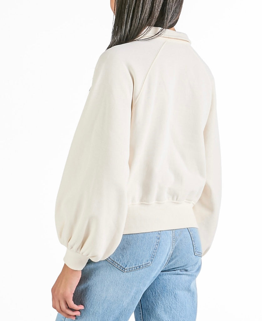 SS Cropped Snap Closure Top