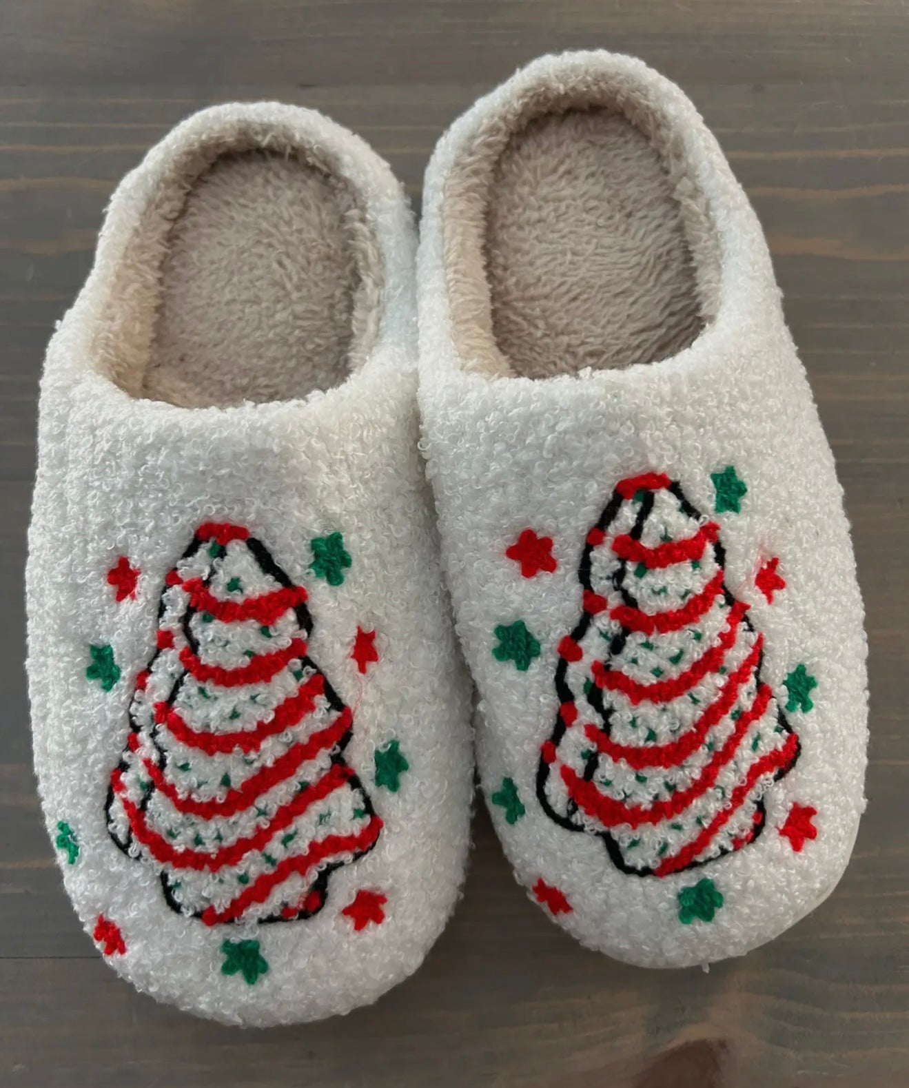 Christmas Tree “Cake” Slippers