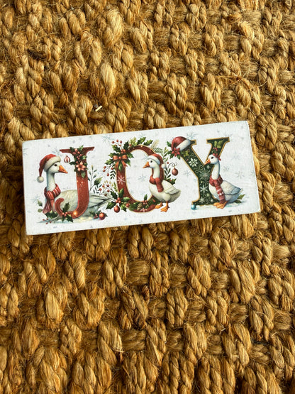 JOY Wooden Block Sign