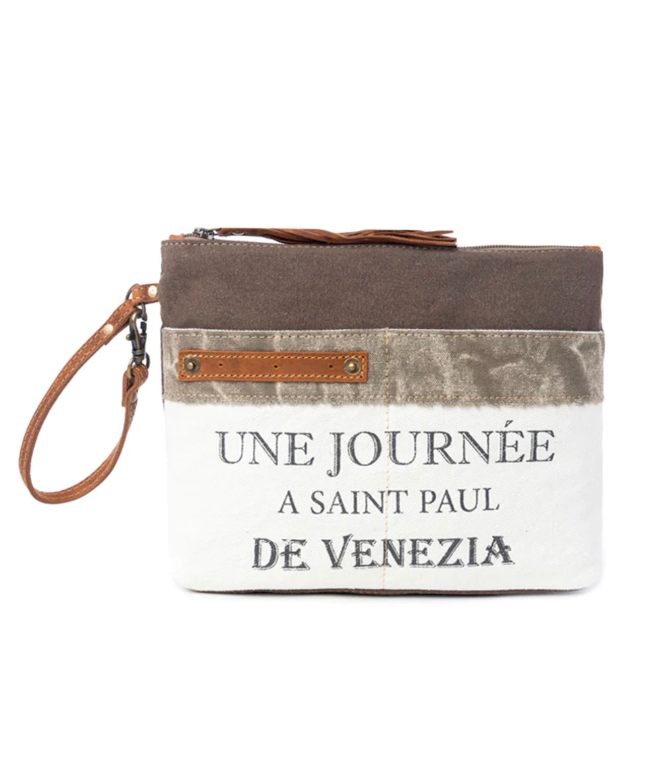 MY9 MYRA BRAND Journee Pouch with Wrist Strap and Zipper Closure