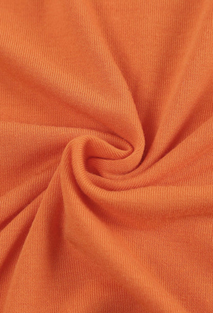 Orange Cuffed Sleeve T Shirt