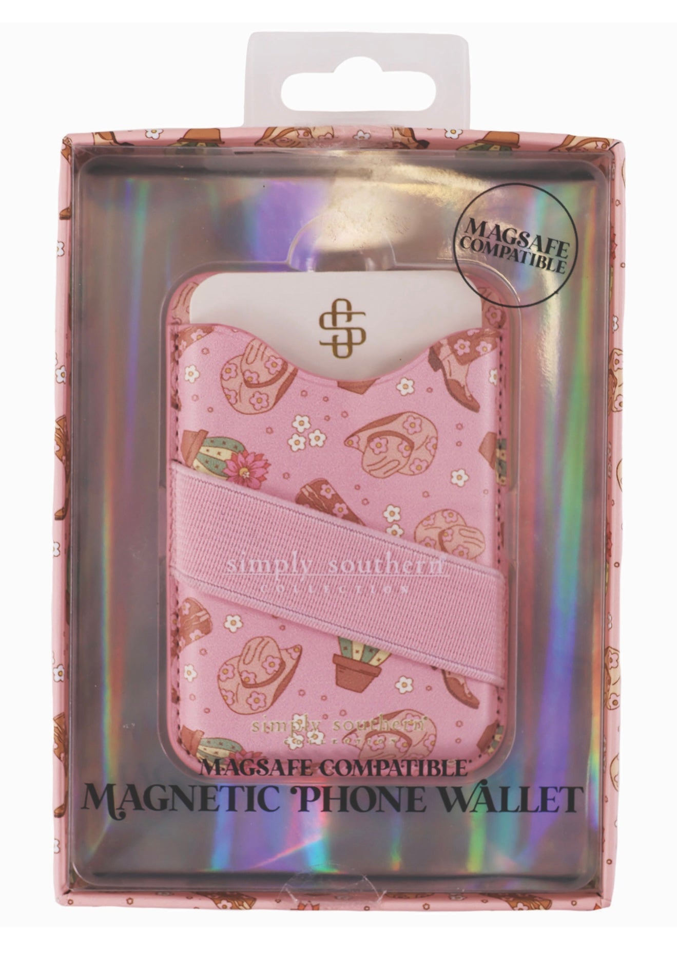 Ivy's Gifts & Boutique SS Magnetic Phone Case Wallet showing a sleek black wallet with magnetic closure and phone holder design