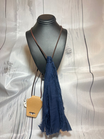 Navy tassel necklace