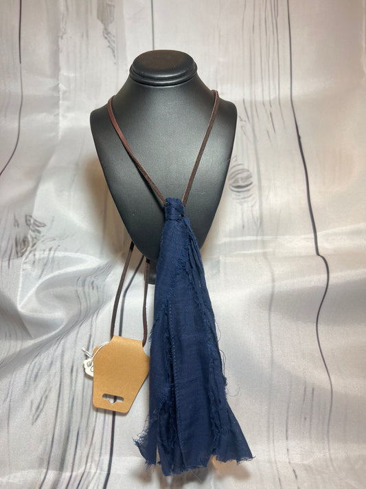 Navy tassel necklace