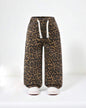 Ivy's Gifts & Boutique AP1 animal print jeans with elastic drawstring waist, front and back pockets, casual and stylish fit