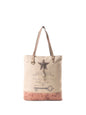 MY29 Cimple Tote Bag with Lots of Room, Inner and Outer Pockets, Double Carry Straps Detail and Metal Key Charm